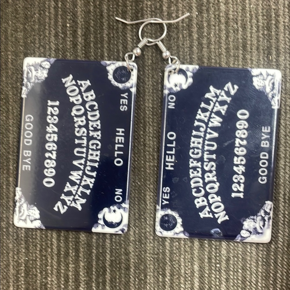 OUIJA BOARD witch mystic magic occult psychic costume earrings